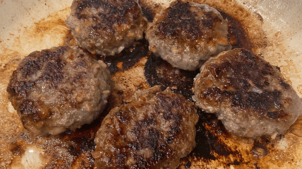 Caramelized sausage patties