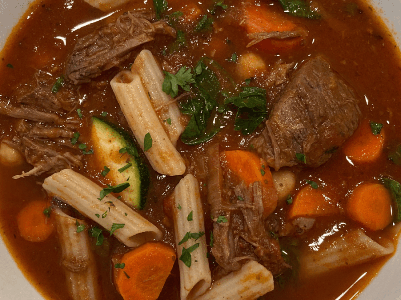Eating Well Made Easy: GF Beef Roast Minestrone&nbsp;Soup